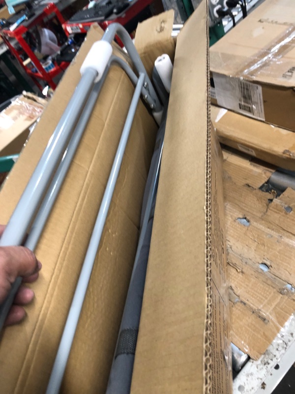 Photo 1 of EGREE Baby Changing Table Portable Folding Diaper Changing Station with Wheels, Adjustable Height Mobile Nursery Organizer with Safety Belt and Large Storage Racks for Newborn Baby and Infant, Gray Grey