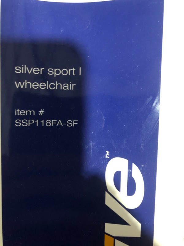 Photo 3 of * used * see all images *
Drive Medical SSP118FA-SF Silver Sport 1 Folding Transport Wheelchair with Full Arms and Removable Swing-Away Footrest, Black