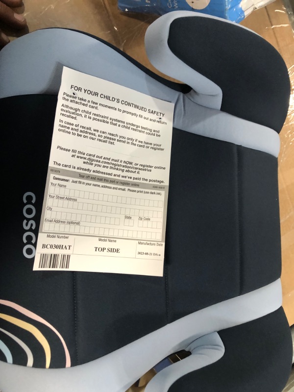 Photo 3 of Cosco Topside Backless Booster Car Seat, Lightweight 40-100 lbs, Rainbow