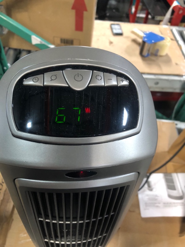 Photo 2 of Lasko 1500W Digital Ceramic Space Heater with Remote, 755320, Silver