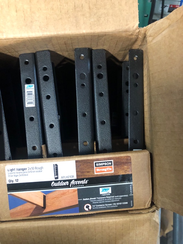 Photo 4 of Simpson Strong-Tie Outdoor Accents ZMAX, Black Light Joist Hanger for 2x10 Rough