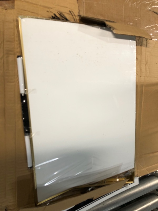 Photo 2 of * used * 
Small Dry Erase White Board - 16" X 12" Portable Aluminum