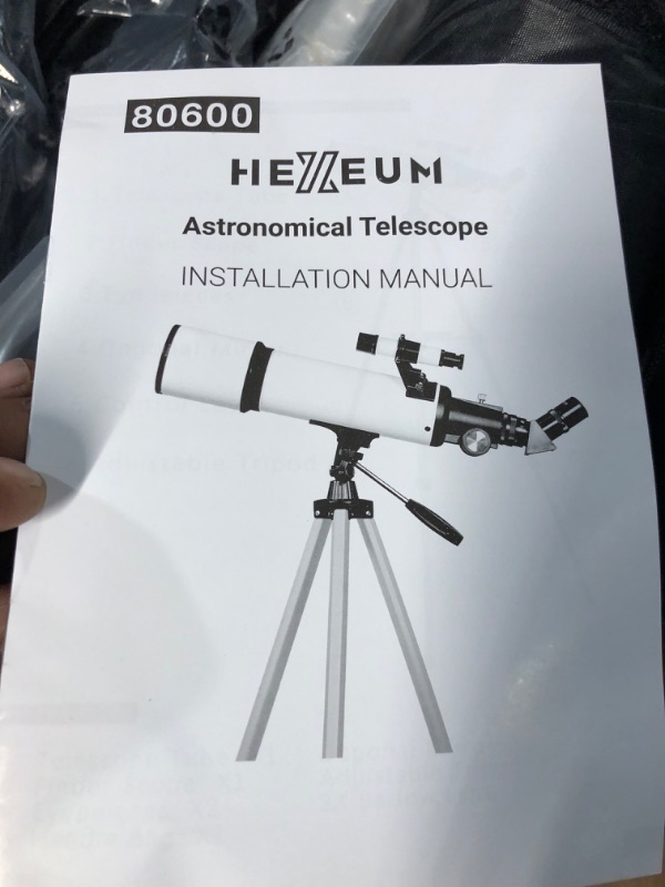 Photo 2 of Telescope for Adults & Beginner Astronomers - 80mm Aperture 600mm Fully Multi-Coated High Transmission Coatings with AZ Mount Tripod Phone Adapter, Carrying Bag, Wireless Control. Black