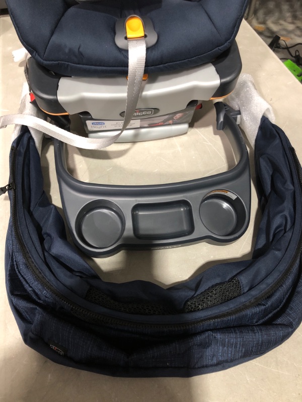 Photo 3 of Chicco Bravo Trio Travel System and Extra Base Bundle, Brooklyn, Navy Brooklyn Bravo 