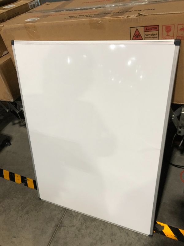 Photo 4 of ***DAMAGED - BENT - SEE PICTURES**
AmazonBasics Magnetic Framed Dry Erase White Board, 36 x 48 inch