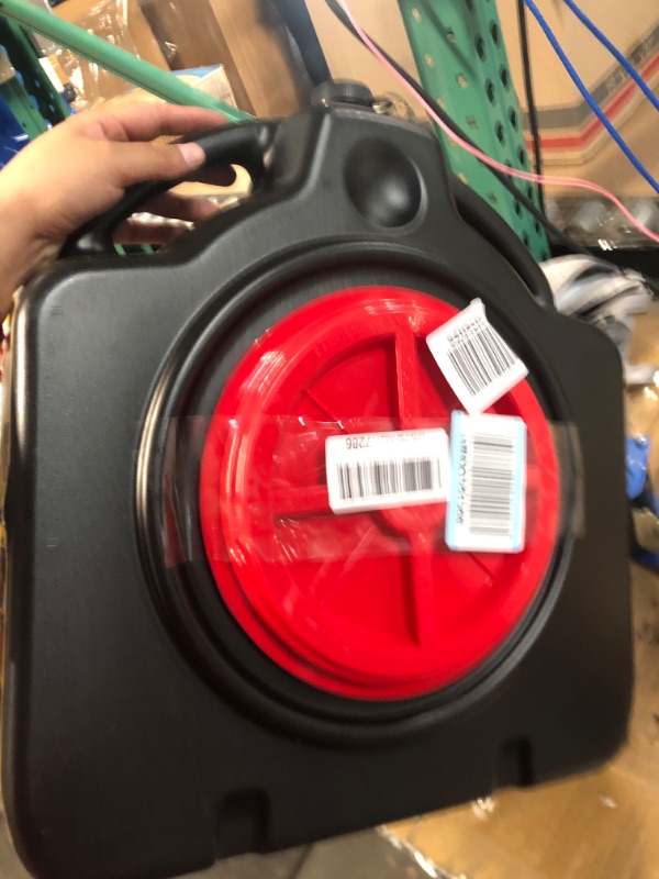 Photo 1 of LUMAX LX-1632 Black 15 Quart Drainmaster Drain Pan and Waste Oil Storage. Ideal for Oil Recycling, Drain Direct - No Oily Tub, Funnel, or Mess. No Mess to Clean-Up on Top or Side.