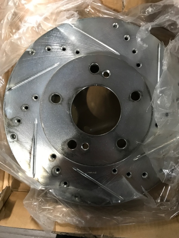 Photo 1 of For 1989-1996 Nissan 300ZX R1 Concepts eLine Front Drill/Slot Brake Rotors Kit + Semi-Met Brake Pads