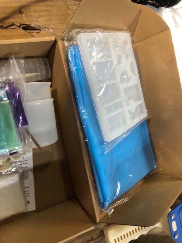 Photo 1 of Teexpert Epoxy Resin Kit for Beginners, Resin Kit with Coaster Molds, Silicone Molds Kit, Crystal Clear Art Resin, Casting & Coating for DIY Resin Coasters 16 FL.OZ