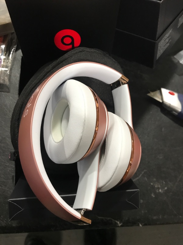 Photo 2 of Beats Solo3 Wireless On-Ear Headphones - Apple W1 Headphone Chip, Class 1 Bluetooth, 40 Hours of Listening Time, Built-in Microphone - Rose Gold (Latest Model)