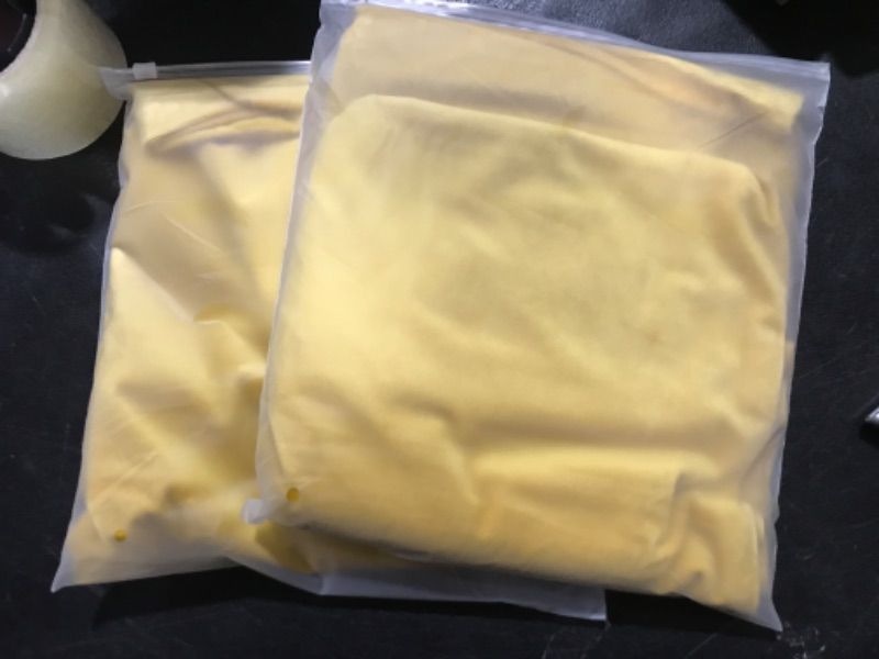 Photo 1 of 2 pack BLEUM CADE Set of 2 Throw Pillow Covers, Velvet Decorative Pillow Covers, Square Soft Solid Cushion Covers for Couch Sofa Bedroom Car, Yellow, 18x18 Inches (Only Cover, No Insert) Yellow 18 x 18-Inch