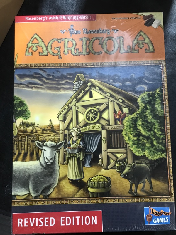 Photo 1 of Agricola (Revised Edition) Strategy Game Farming Game for Adults and Teens Advanced Board Game Ages 12+ 1-4 Players Average Playtime 90 Minutes Made by Lookout Games