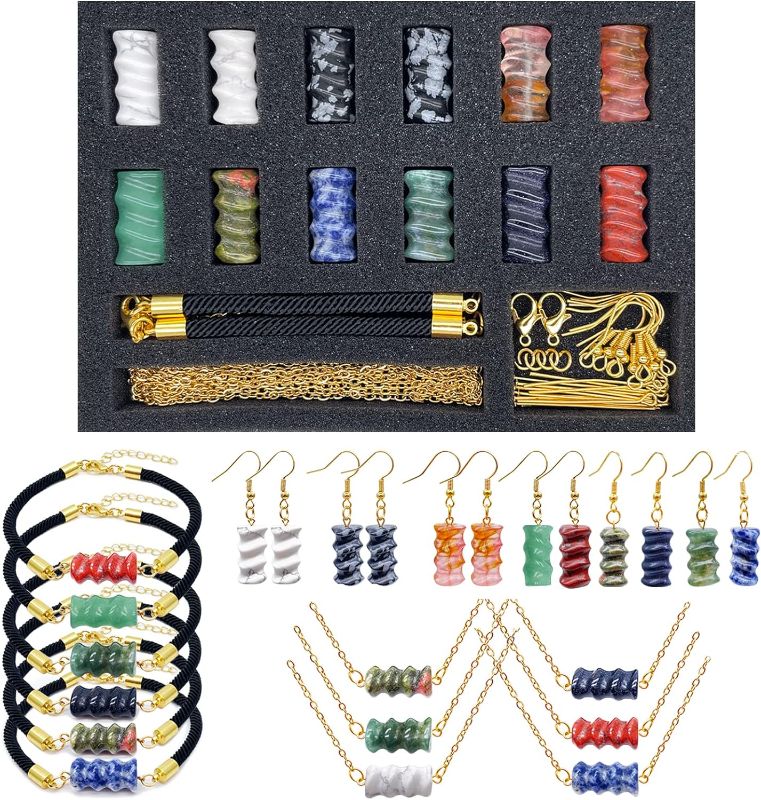 Photo 1 of 2 pack ygorios Jewelry Making Kit - 12 PCS Screw Crystal Beads for Jewelry Making, Beads for Bracelets Making, Jewelry Making Supplies with Crystal Beads, Jewelry Findings, Bracelets and Necklace Chain
