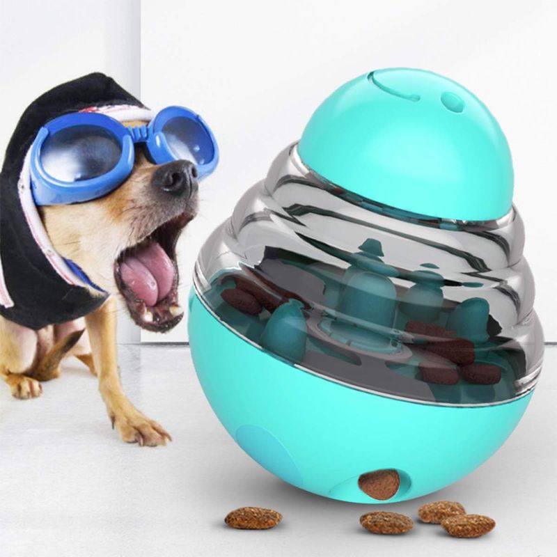 Photo 1 of Bestip Dog Treat Dispenser Ball Toys Doggy Puzzle Slow Feeder Puppy Tumbler Interactive Indoor Ball Wand Toy Pet Food Dispensing for Medium Small Dogs Balls Birthday Gift Blue (Blue)
