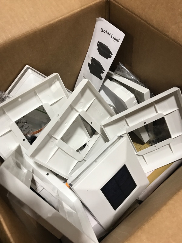 Photo 1 of MAGGIFT 6 Pack Solar Post Lights, Outdoor Post Cap Light for Fence Deck Patio, Solar Powered Caps, Warm White High Brightness SMD LED Decorative Lighting, Lamp Fits 4x4, 5x5 or 6x6 Wooden Posts, White White 6 pack