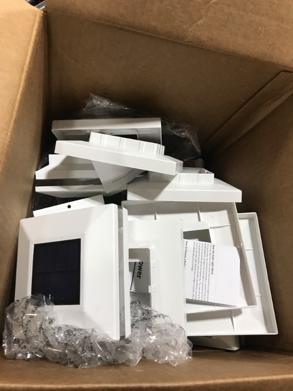 Photo 1 of MAGGIFT 6 Pack Solar Post Lights, Outdoor Post Cap Light for Fence Deck Patio, Solar Powered Caps, Warm White High Brightness SMD LED Decorative Lighting, Lamp Fits 4x4, 5x5 or 6x6 Wooden Posts, White White 6 pack