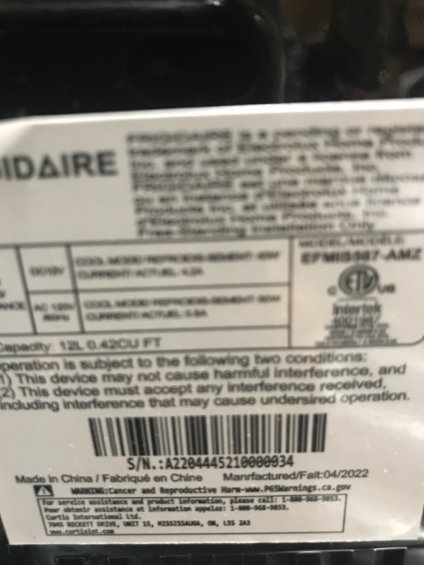 Photo 5 of FRIGIDAIRE EFMIS567_AMZ 18 Can OR 4 Wine Bottle Retro Beverage Fridge, Temperature Control, Thermoelectric, FreonFree, Stainless
