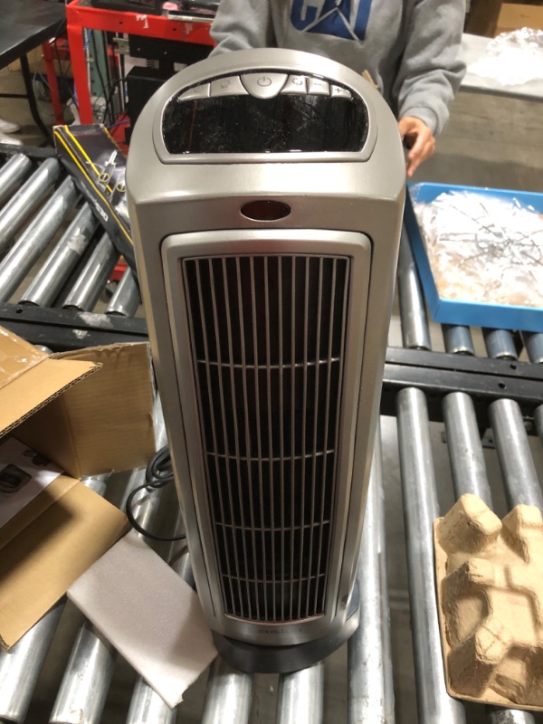 Photo 2 of Lasko 1500W Digital Ceramic Space Heater with Remote, 755320, Silver