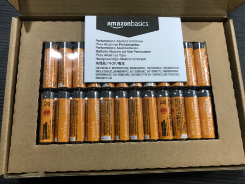 Photo 2 of Amazon Basics 48 Pack AA High-Performance Alkaline Batteries, 10-Year Shelf Life, Easy to Open Value Pack 48 Count (Pack of 1)