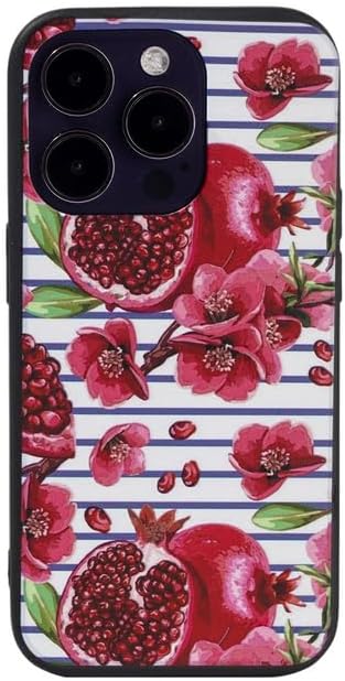 Photo 1 of Compatible with Pomegranate Printed iPhone 14Pro Max Case, Shock-Absorbing Phone Cover with Buttons and Ports, Slim and Lightweight Phone Case for Girls Multicolor 