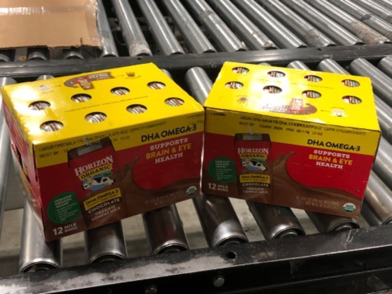 Photo 1 of *2Pack* Horizon Organic Milk, Lowfat, Organic, Chocolate - 12 Count, 8 fl oz milk boxes Best By: 01/12/2024