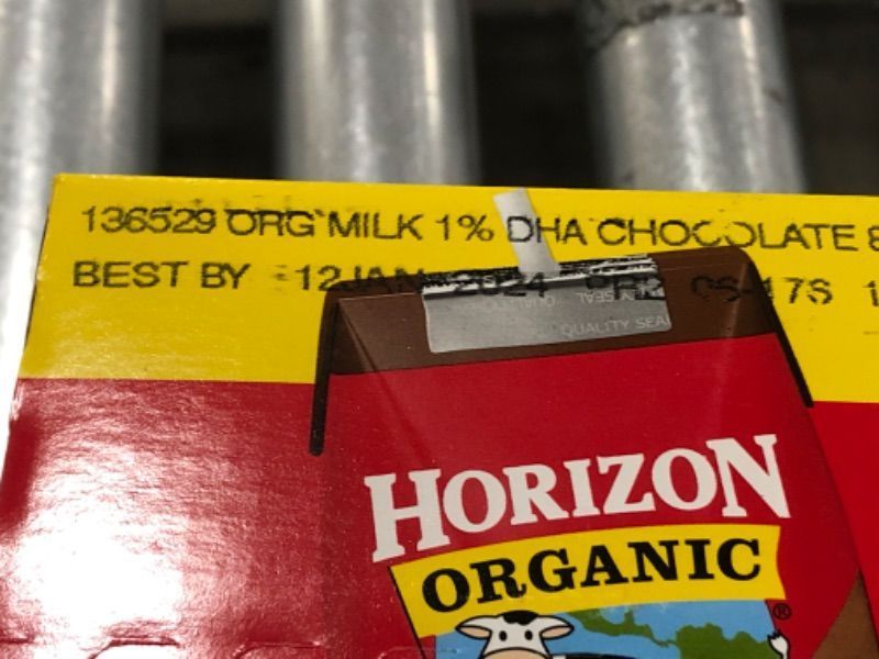 Photo 3 of *2Pack* Horizon Organic Milk, Lowfat, Organic, Chocolate - 12 Count, 8 fl oz milk boxes Best By: 01/12/2024