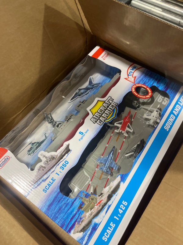 Photo 2 of Xplore Toys Aircraft Carrier Toy,with 5 Aircrafts Includes Destroyer Ship