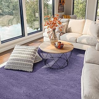 Photo 1 of 50" X 36" FLUFFY LIGHT PURPLE AREA RUG