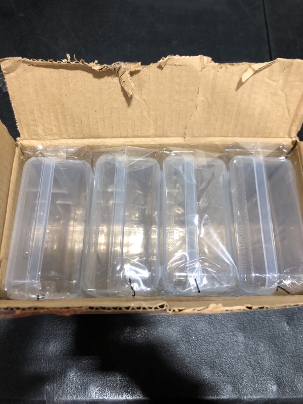 Photo 1 of 4 CLEAR PLASTIC PENCIL BOXES