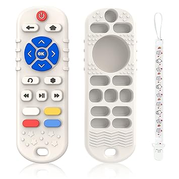 Photo 1 of Bestbase Soft Remote Control Baby Toys - Teething Toys for Babies 0-6 6-12 Months, Relief Infant Teething Discomfort Sensory Toys, Christmas Gifts Baby Stocking Stuffers Boys Girls Newborn Toys 