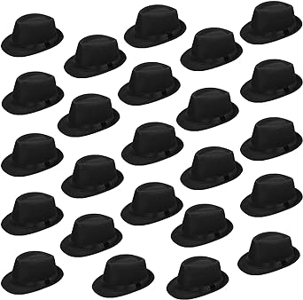 Photo 1 of 24 Pack 1920s Straw Fedora Hats Bulk