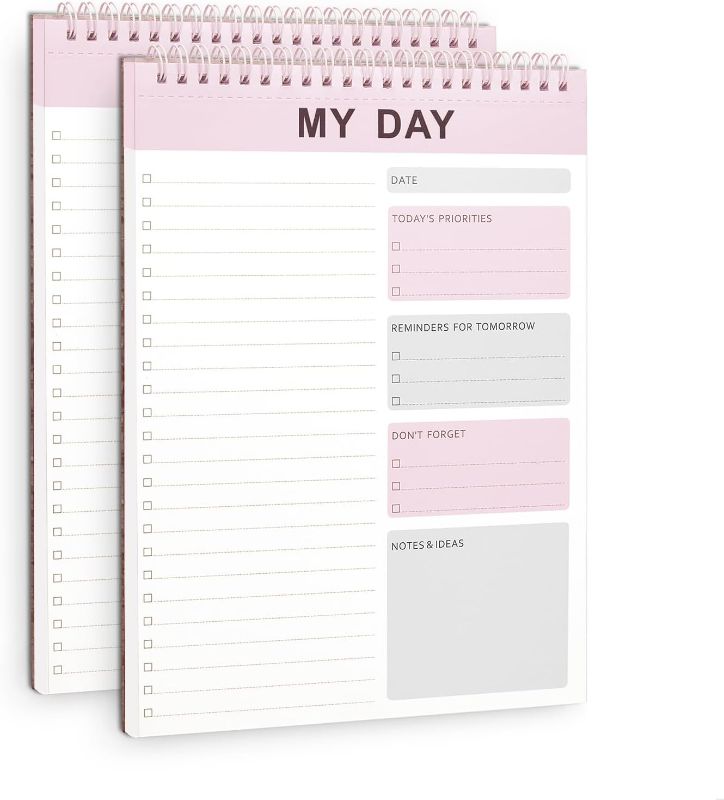 Photo 1 of TO DO List Notepad, Undated Daily Planner, 52 Sheets Tear-Off Planning Pad 7.5"×10.2", Desk Planner Office Productivity, Checklist, Note, Project, Task, Work, Study and Goals Organization Notebook