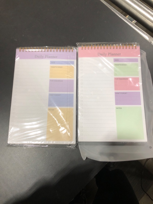 Photo 1 of Undated to Do List Notepad Notebook Daily Planner 80 Sheets 6.5'' x 9.8'' Checklist Productivity Organizer for Work Academic Planner (Purple Pink) 6.5x9.8inch (pack of 2) 