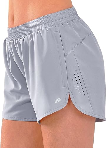 Photo 1 of ALLZERO Women's Running Athletic Shorts 3" Quick Dry Workout Shorts Lightweight Active Sports Training Shorts with Liner
