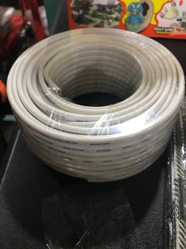 Photo 2 of GS Power 18 GA (American Wire Gauge) AWG Tinned OFC Pure Copper Duplex Red Black Sheathed Dual Conductor AC Marine Boat Battery Harness Wire Cable Length: 100 Feet (Also Available in 200 FT)
