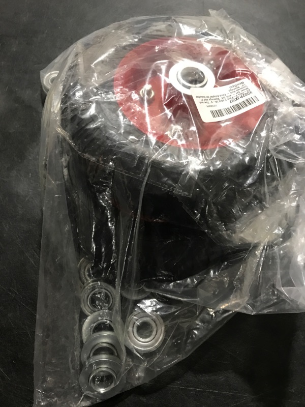 Photo 1 of AR-PRO (2-Pack) 2.80/2.50-4" Tire and Wheel Set - 8 Inch Wheelbarrow Tire and Wheel Replacement with 3/4" Bearings and 3" Centered Hub - Extra Adapter kit includes 1/2" Bearings