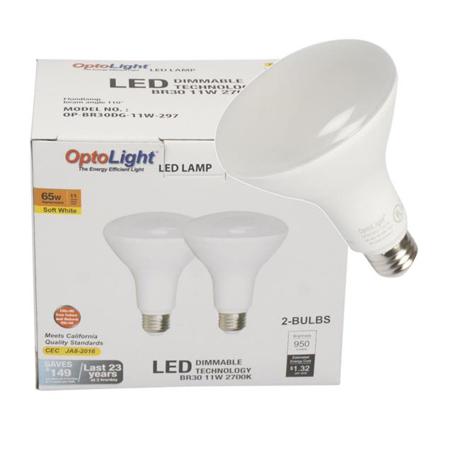 Photo 1 of DDI 2335431 11W LED Dimable Soft Lightbulb - White Pack of 2 
