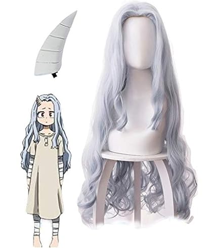 Photo 1 of JIAJIAHONG Eri Wig, Anime Academia Eri Cosplay Long Curly Blue Gray