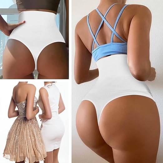 Photo 2 of [Size 3XL] Thong Shapewear for Women Tummy Control High Waisted Thongs Panty Underwear Seamless Slimming Body Shaper 