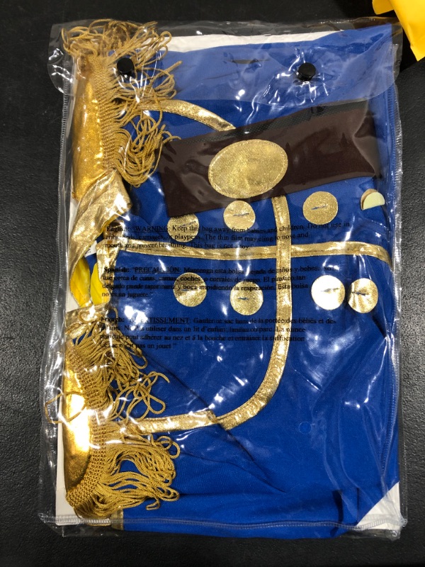 Photo 2 of [Size 6-7] FREE BEAUTY Blue Boys Prince Charming Costume-Kids Halloween Christmas Party Cosplay Prince Costumes with Belt M(Height39.4?-43.3?)