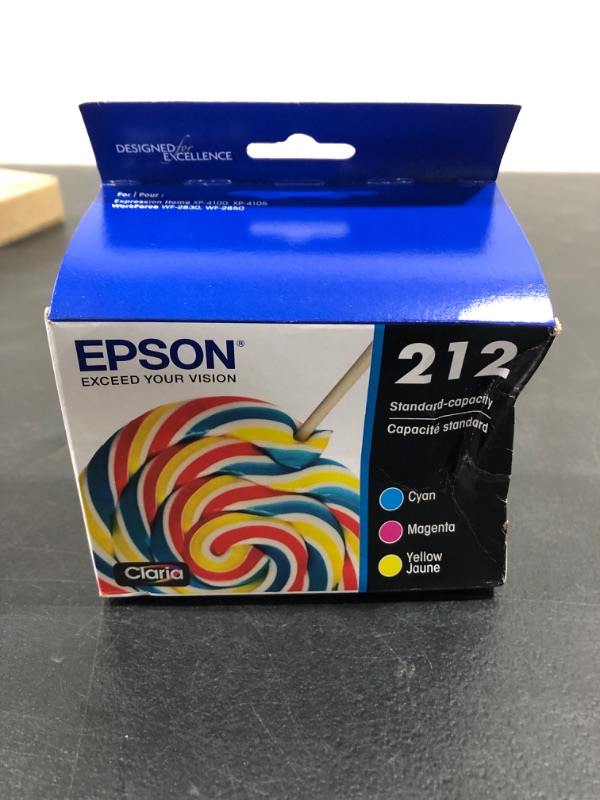 Photo 1 of EPSON T212 Claria -Ink Standard Capacity Color Combo Pack (T212520-S) for Select Epson Expression and Workforce Printers
