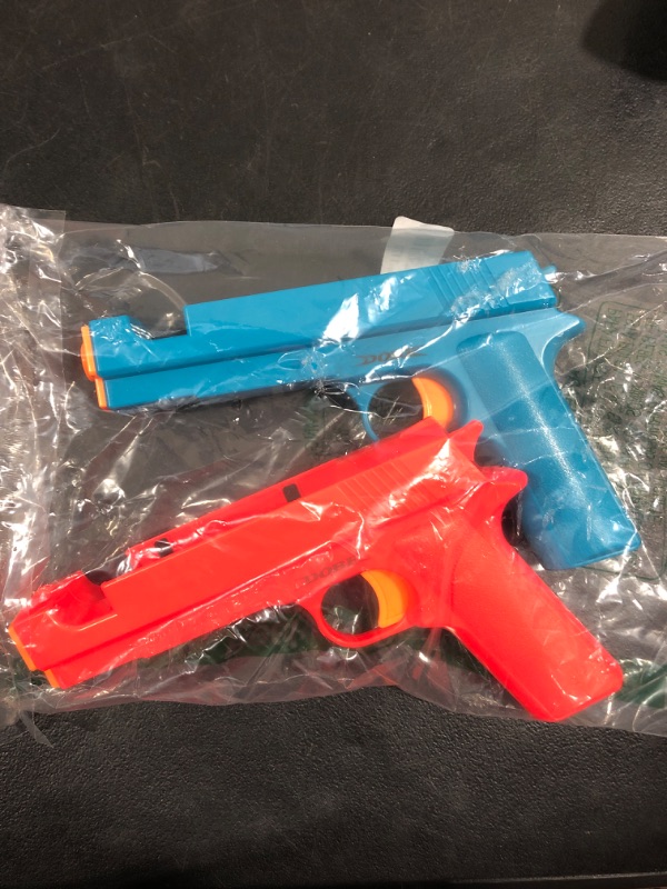 Photo 2 of 2 pack Wii Motion Plus Gun for Nintendo Wii Remote Controller wii zapper gun- Blue and Orange
