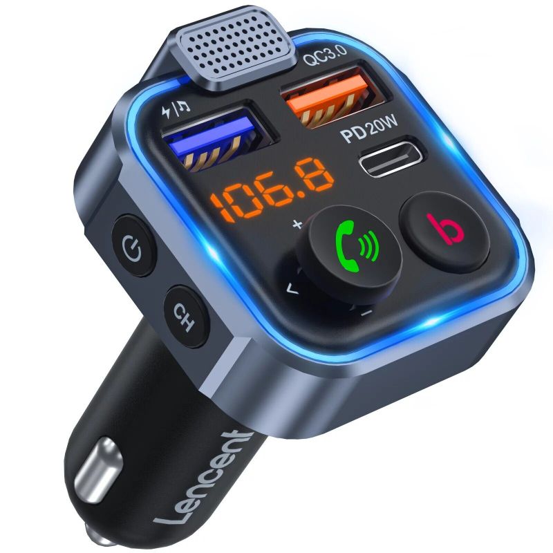 Photo 1 of 6 Multi Ports USB Car Charger + Bluetooth FM Transmitter for Car