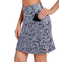 Photo 1 of [Size M]COOrun Women's Skorts Athletic Skirts with Pockets Knee Length Built-in Shorts Casual Skirt for Golf Tennis Workout