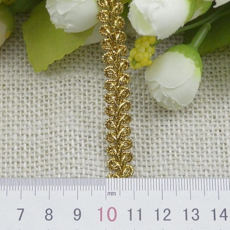 Photo 1 of 5 Meter Crochet Braided Sewing Lace Trim Guipure Ribbon for Wedding Craft DIY Clothes Accessories Decoration(0.4" Width)
