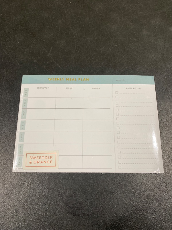 Photo 2 of Sweetzer & Orange Weekly Meal Planner and Grocery List Magnetic Notepad. Teal 10x7” Meal Planning Pad with Tear Off Shopping List. Plan Weekly Menu Food for Weight Loss or Dinner List for Family!