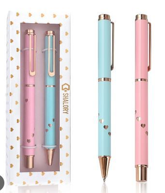 Photo 1 of SHALORY Cute Ballpoint Pen & Roller Ball Pen Christmas Gifts Thanksgiving Gifts Box Black Ink Metal Pens for School/Office Supplies for Girl Birthday Gifts Girlfriend Couples Mom Lady Boss
