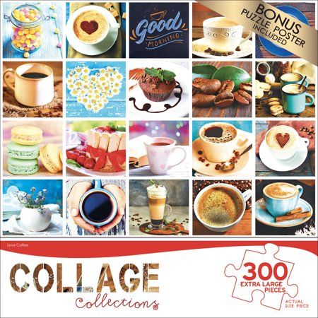 Photo 1 of Cra-Z-Art Collage 300 Piece Jigsaw Puzzle - Love Coffee
