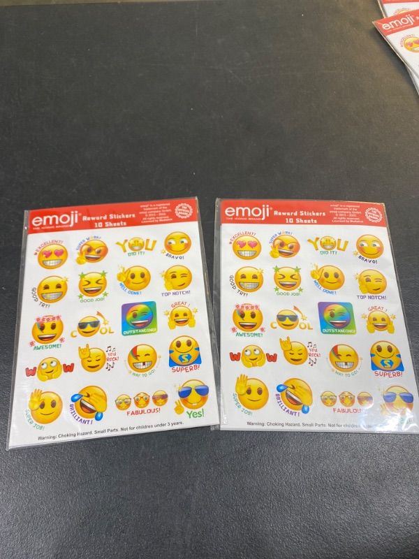 Photo 2 of 2 PACK- 200PCS Emoji Sticker for Kids Reward Stickers School Classroom Encouragement Teachers Party Supply