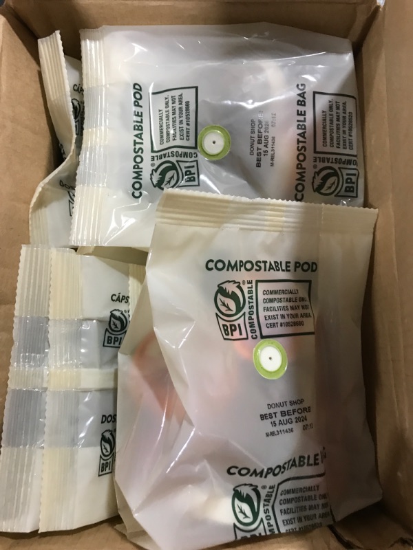 Photo 2 of San Francisco Bay Compostable Coffee Pods - Donut Shop (80 Ct) K Cup Compatible including Keurig 2.0, Light Roast BB 15 AUG 2024
