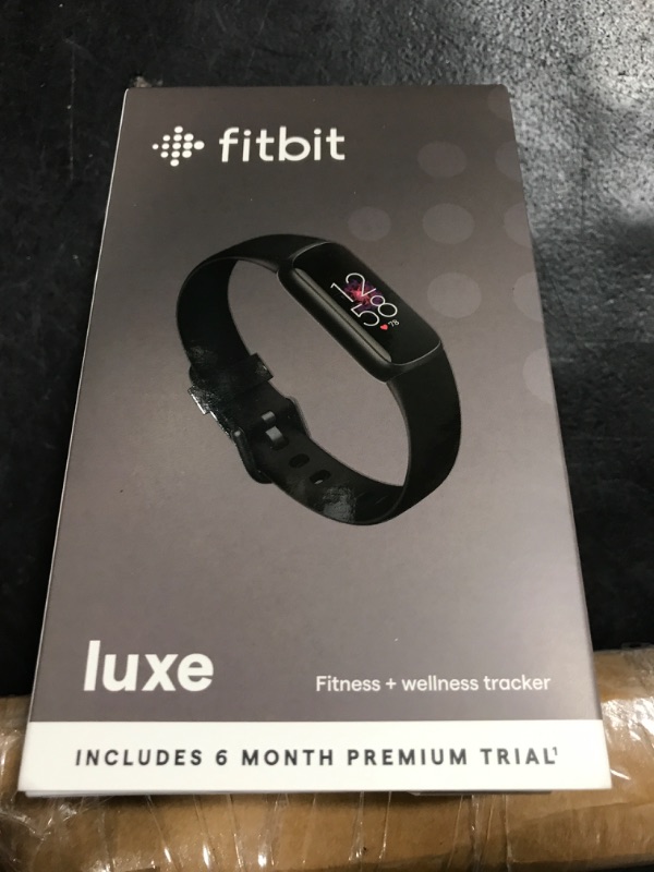 Photo 2 of Fitbit Luxe Fitness and Wellness Tracker with Stress Management, Sleep Tracking and 24/7 Heart Rate, Black/Graphite, One Size (S & L Bands Included)